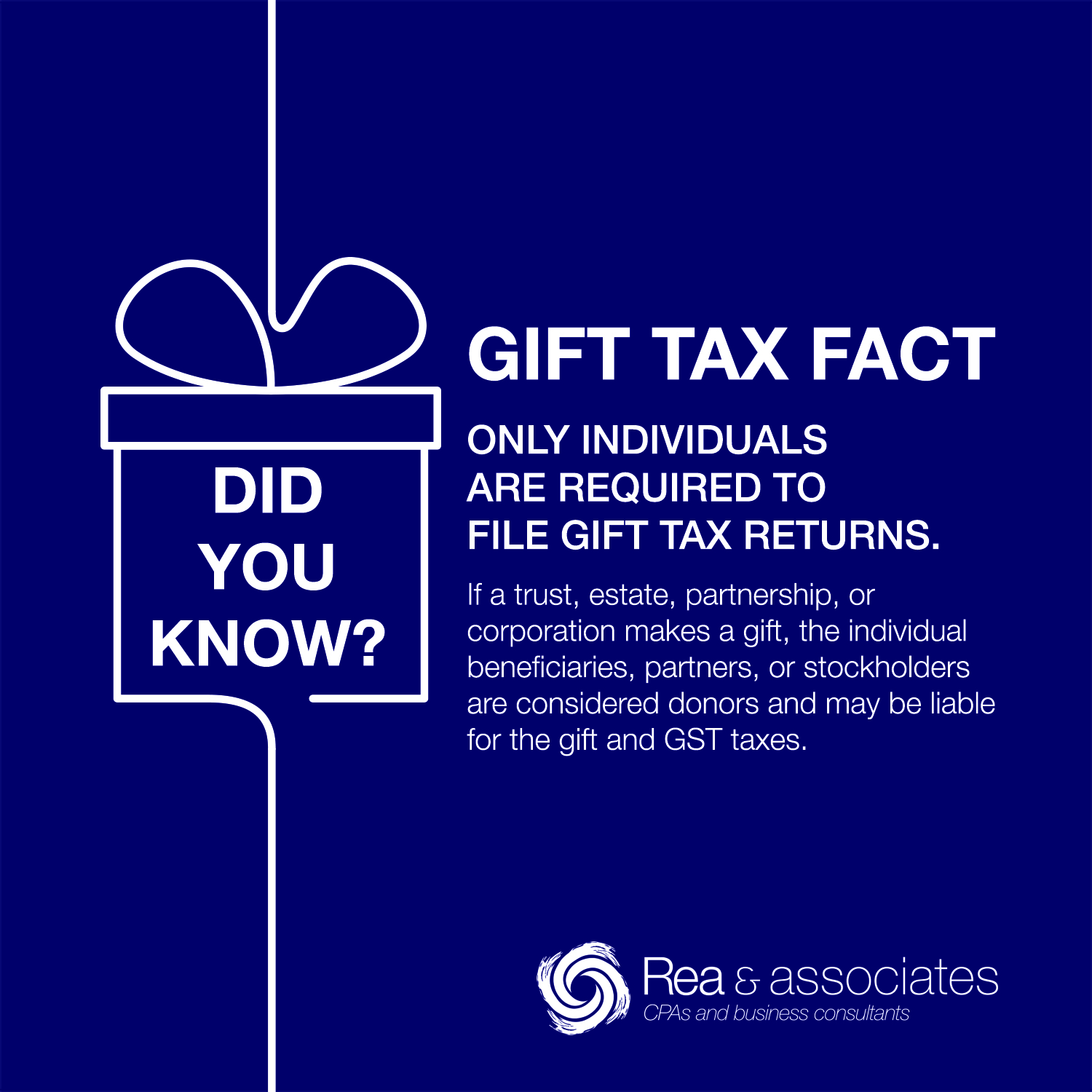Gift Tax Return Protection Business Valuation Rea CPA